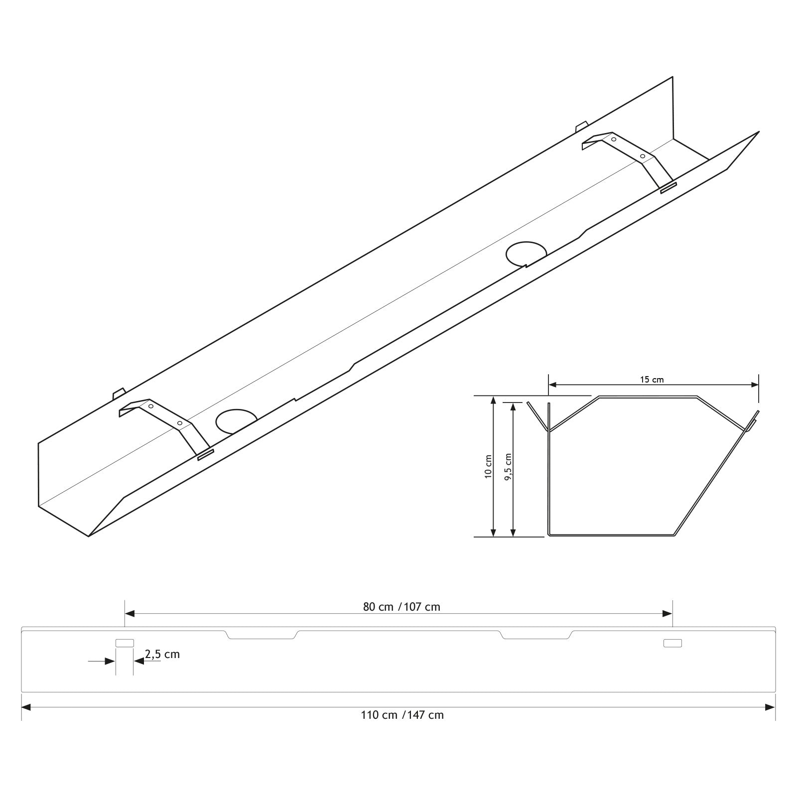 Eisnhauer Kabelwanne Basic Zeichnung