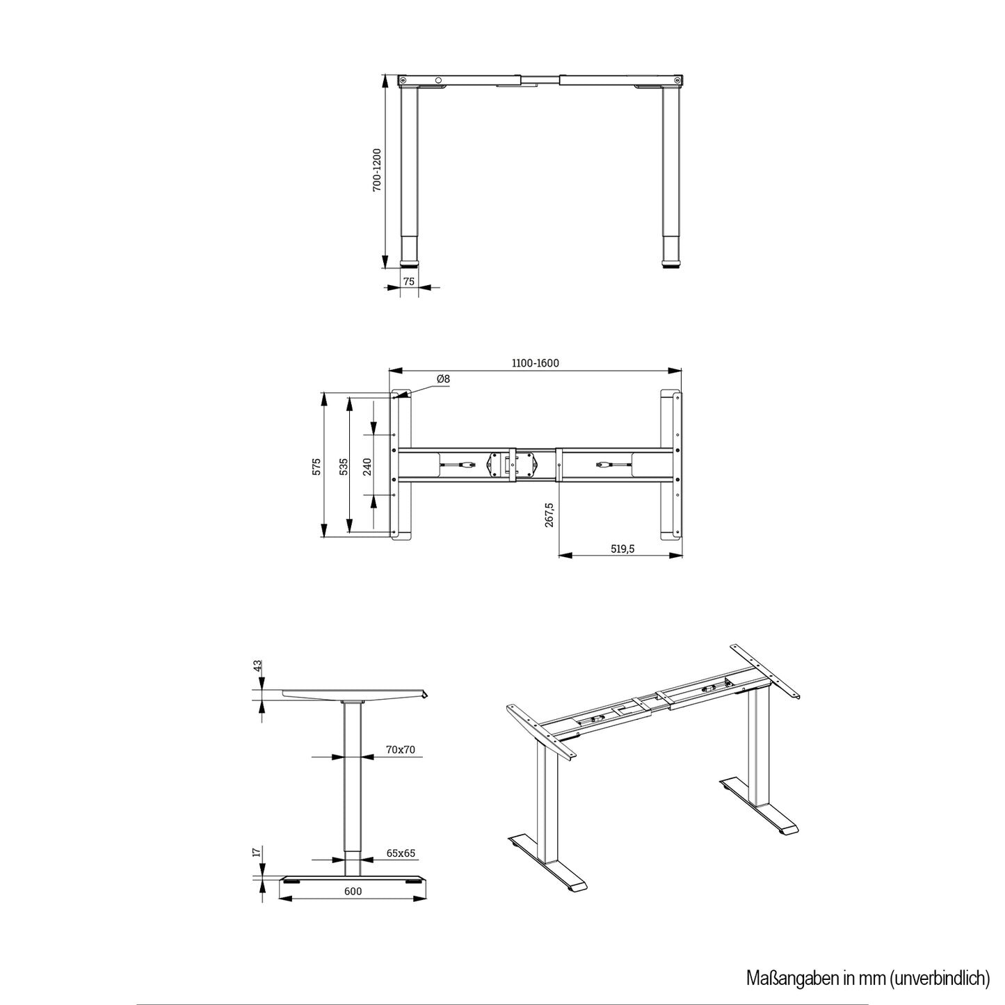 Eisnhauer® Motion Tischgestell