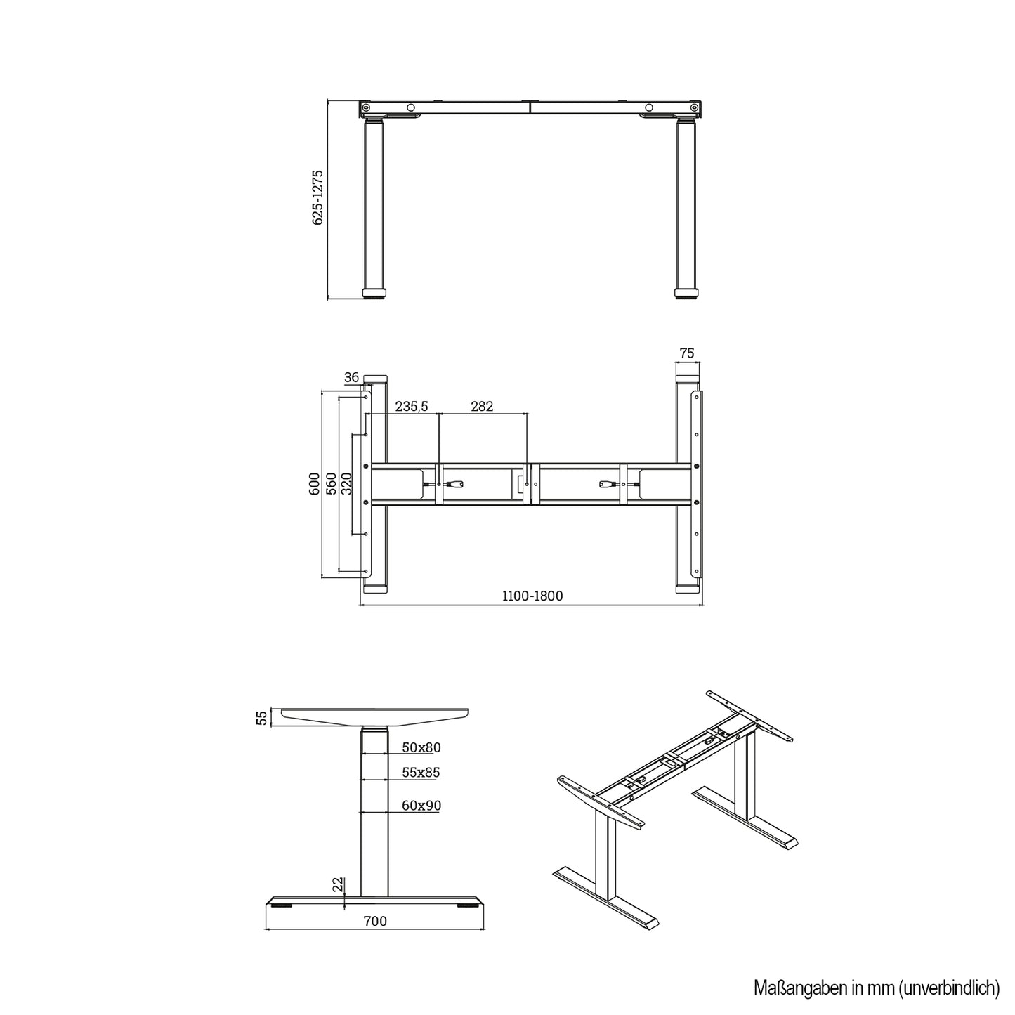 Eisnhauer® Motion Tischgestell